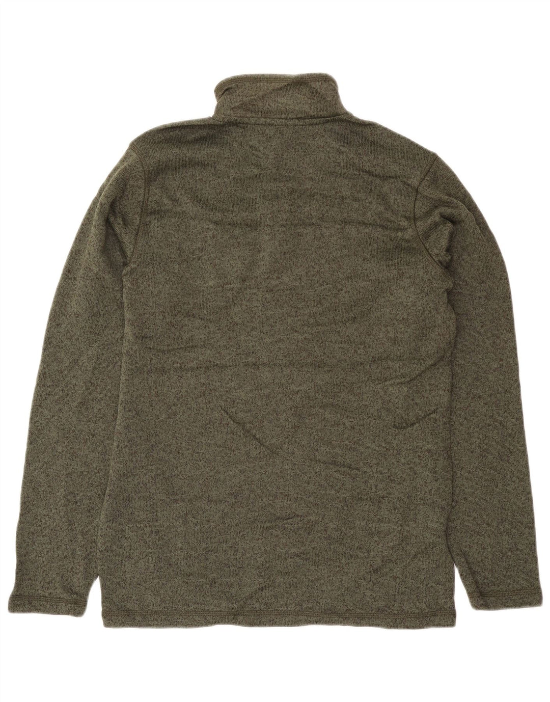 Eddie Bauer moletom masculino com gola alta e botão, suéter médio cáqui salpicado