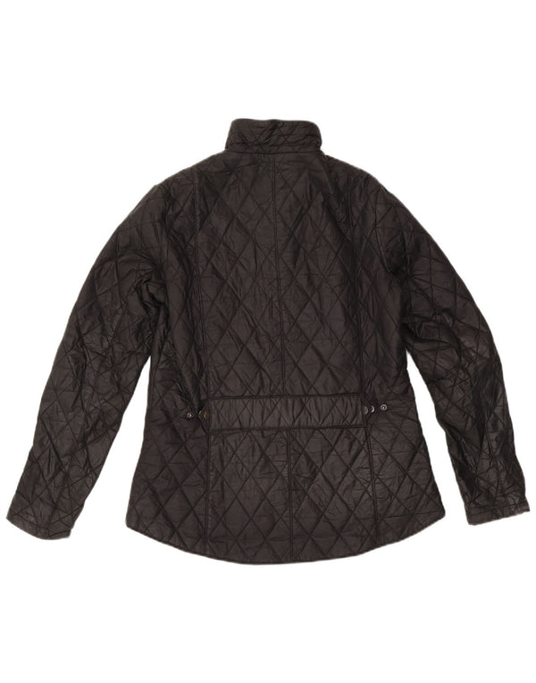 Jaqueta acolchoada feminina Barbour UK 12 poliamida preta média