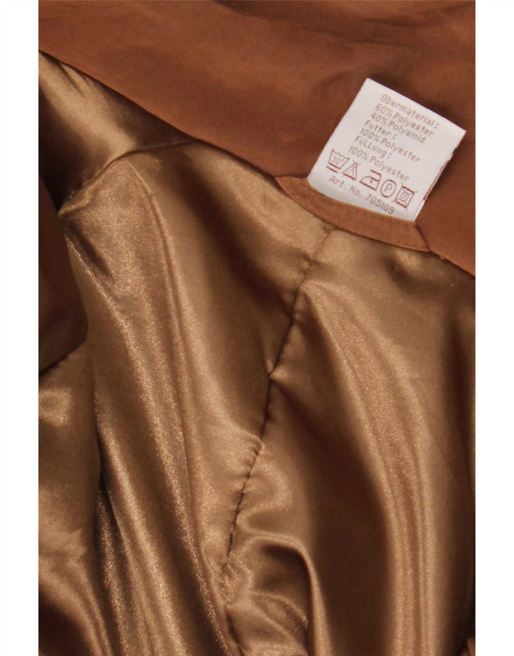 Sobretudo oversized feminino Paco Calvari IT 44/46 grande poliéster marrom