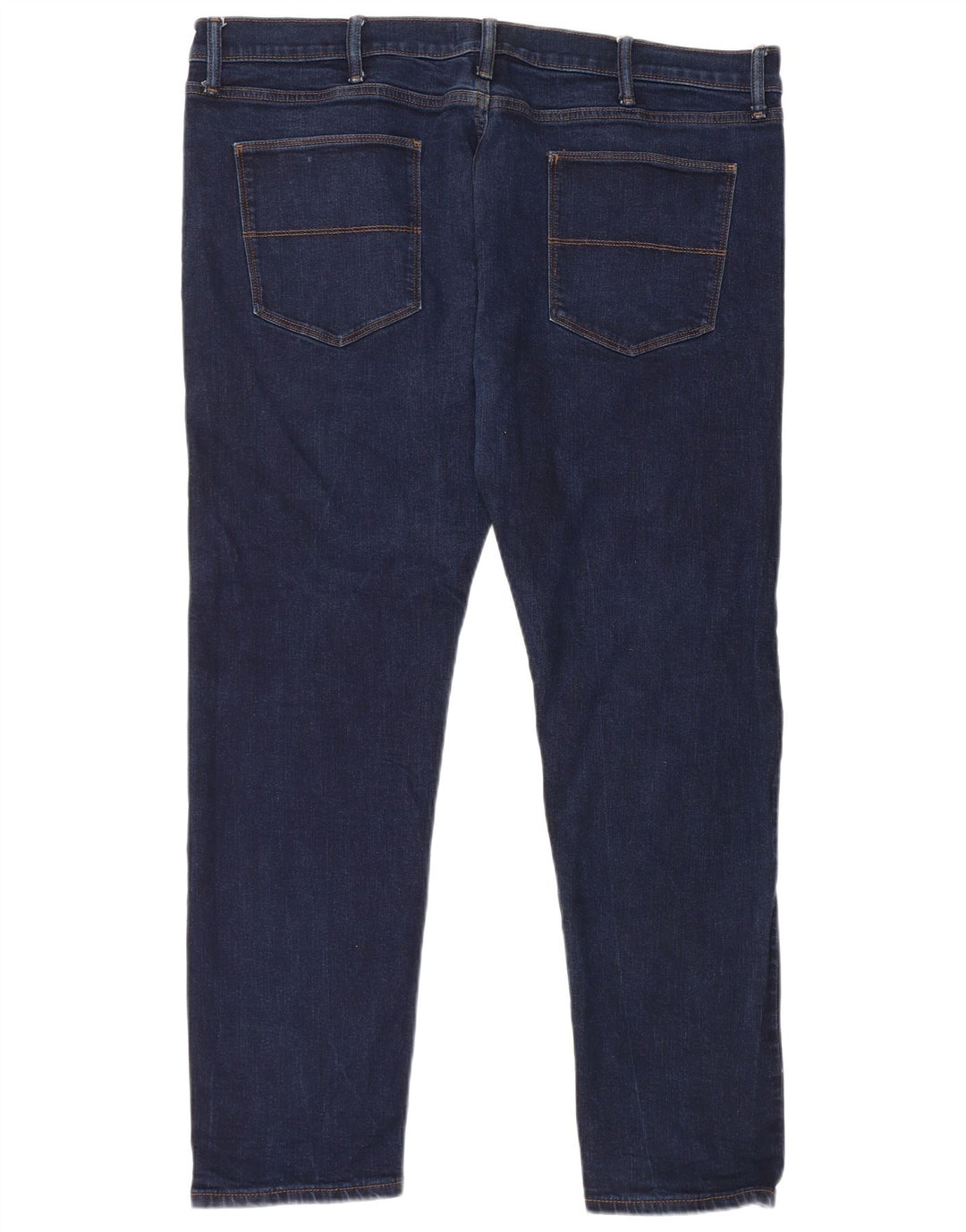 Jeans justos femininos Marks & Spencer W40 L31 algodão azul marinho