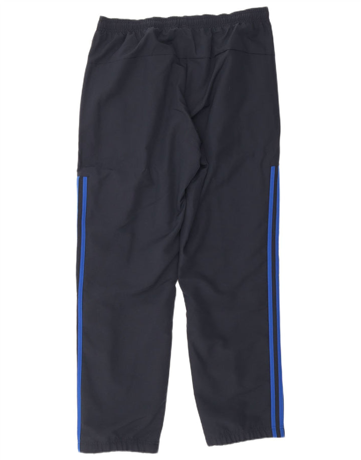 Calça de treino masculina Adidas grande poliéster azul marinho