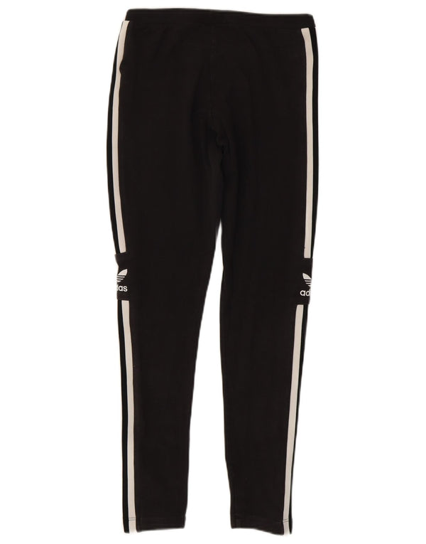 Leggings Adidas Femininas UK 10 Pequenas Algodão Preto
