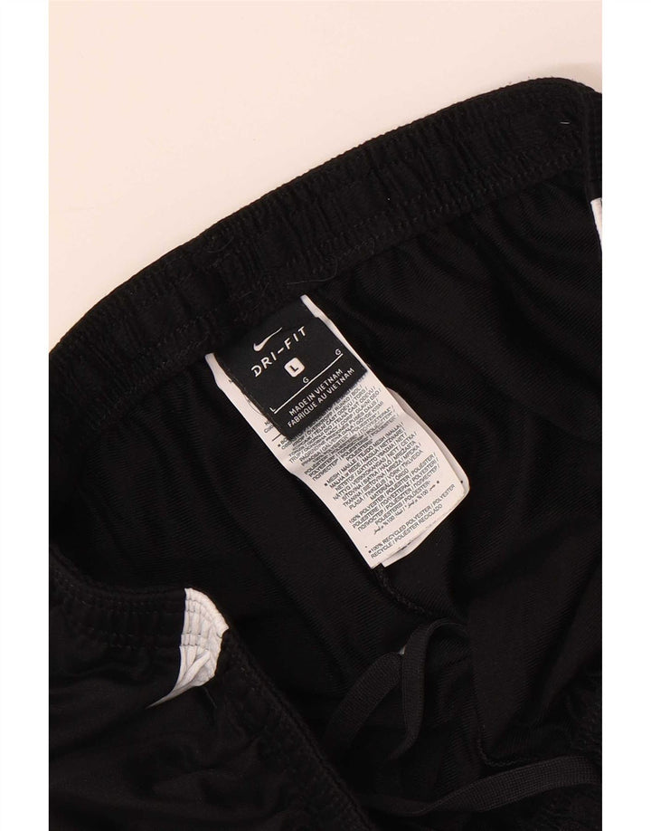 Calça de treino masculina Nike Dri Fit grande poliéster colorblock preto