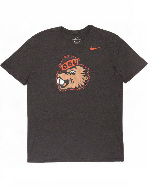 Camiseta Nike masculina Oregon State Beavers com estampa gráfica grande cinza