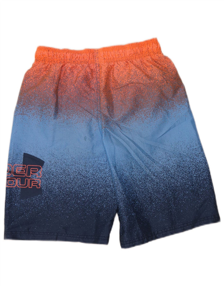 Shorts esportivos masculinos Under Armour 11-12 anos grande bloco colorido multicolorido