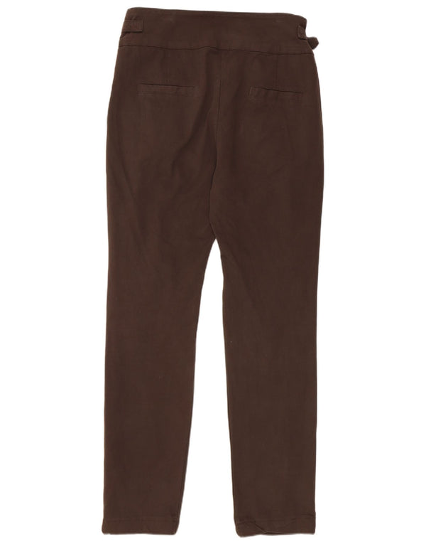 Calça Chino Slim Feminina Vintage W30 L30 Algodão Marrom