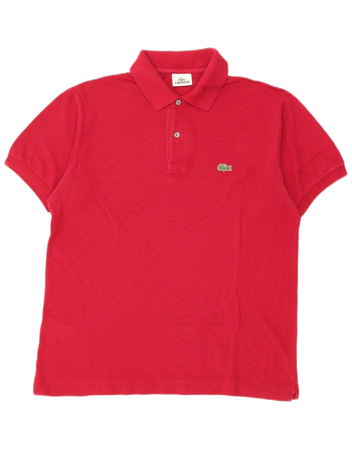 Camisa polo masculina Lacoste tamanho 4 médio algodão vermelho