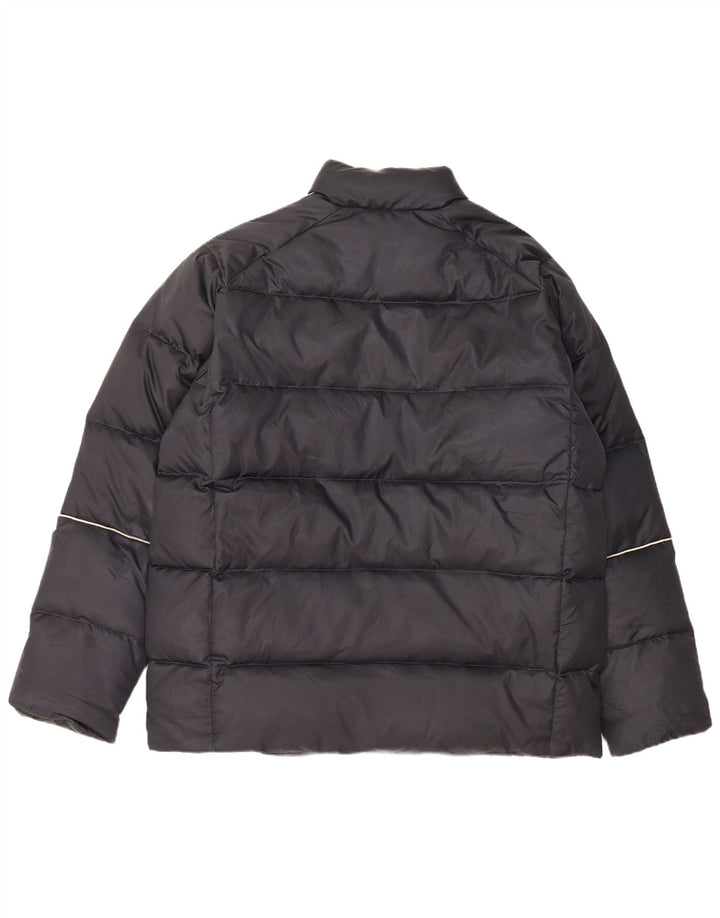 Jaqueta acolchoada masculina Adidas UK 40 grande poliéster azul marinho