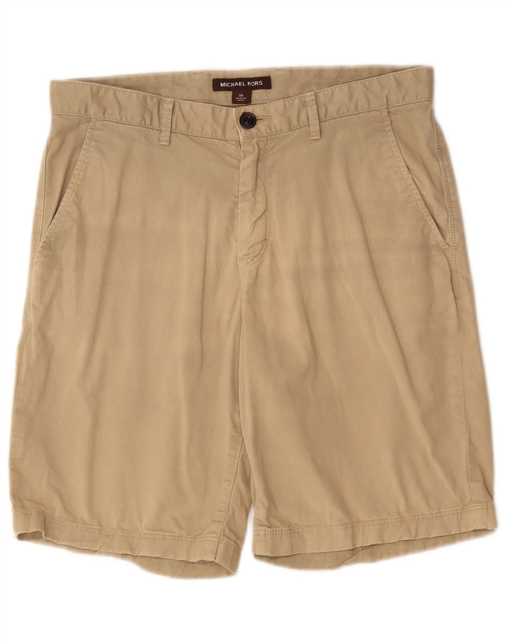 MICHAEL KORS Mens Chino Shorts W30 Algodão Bege Médio