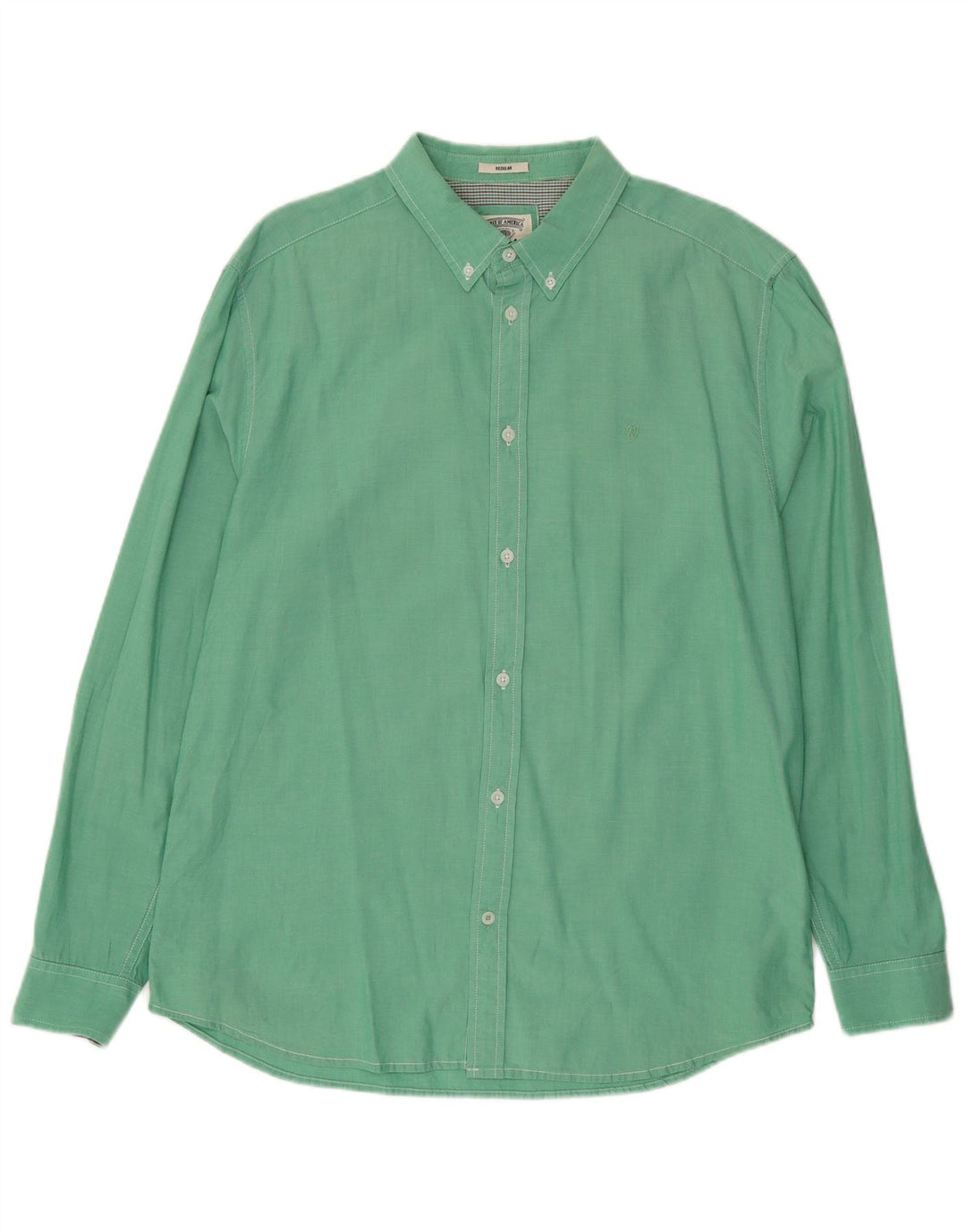 Camisa masculina Wrangler Regular Fit XL algodão verde