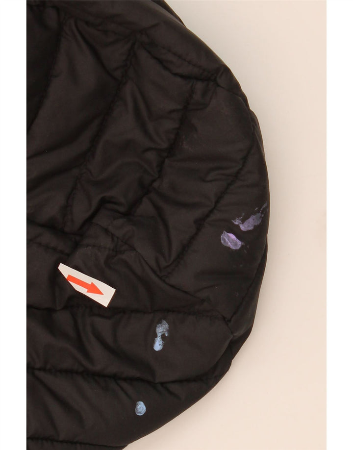 Casaco acolchoado com capuz feminino Columbia UK 14 poliéster preto médio