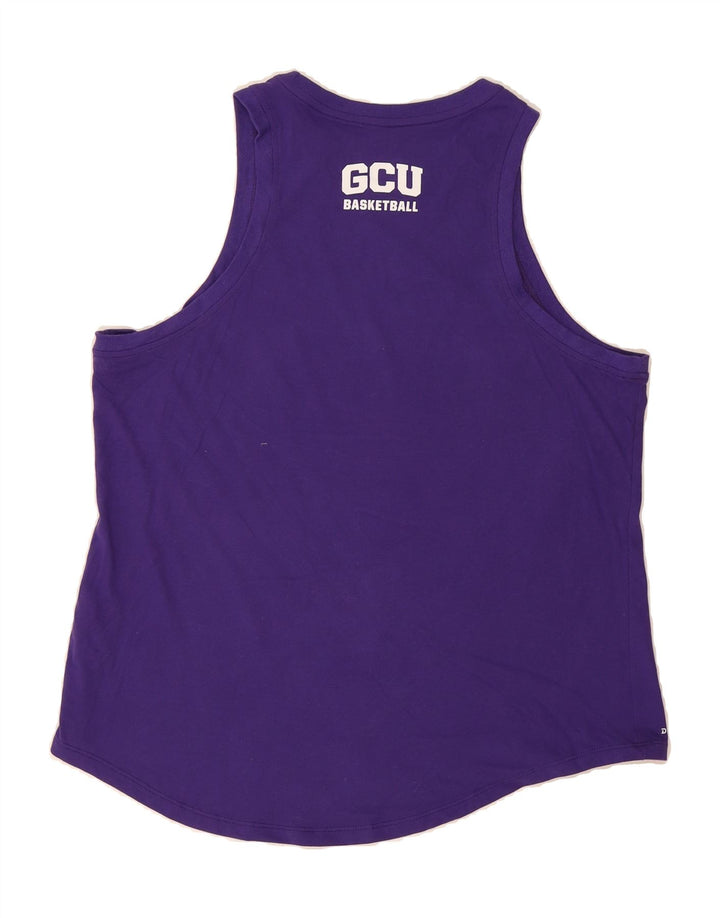 NIKE Womens Dri Fit Vest Top UK 16 Large Purple Cotton Vintage Nike and Second-Hand Nike from Messina Hembry 