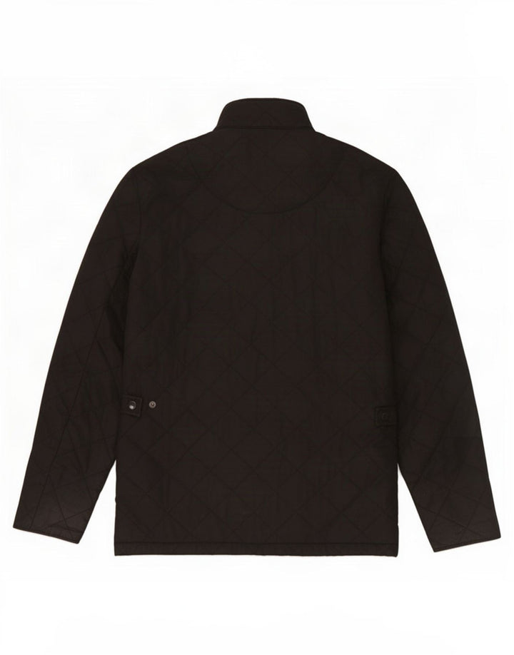 Jaqueta acolchoada masculina Barbour UK 38 poliéster preto médio