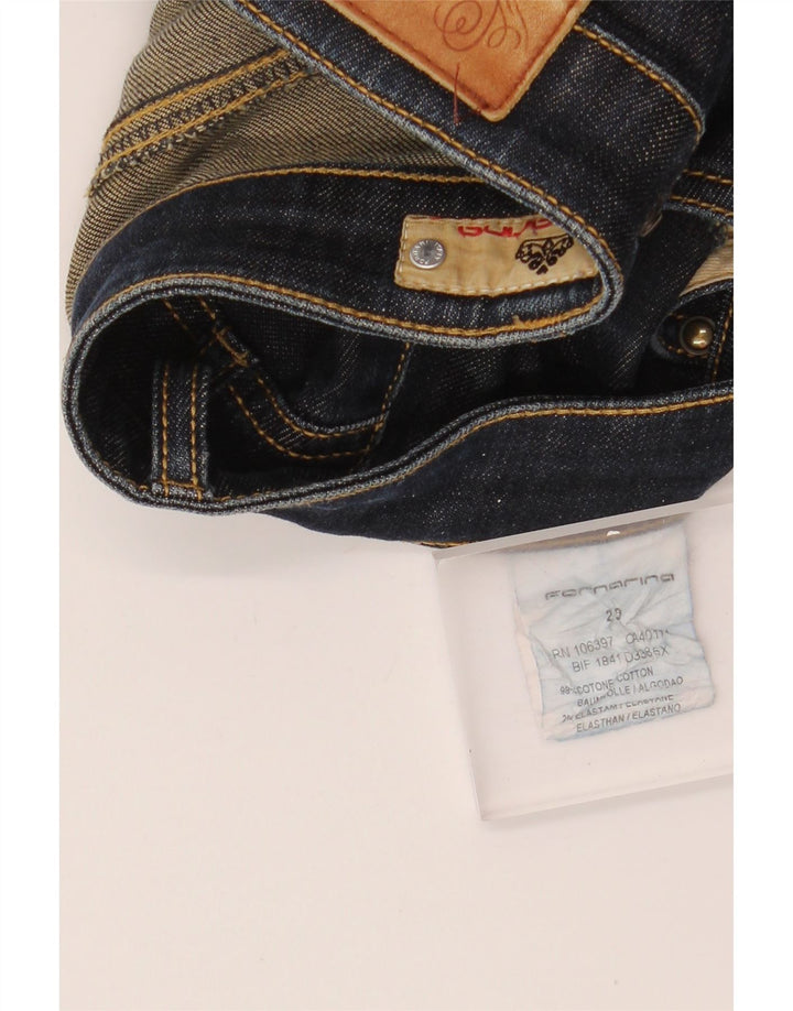 Calça Jeans Slim Feminina Fornarina W29 L27 Azul Algodão