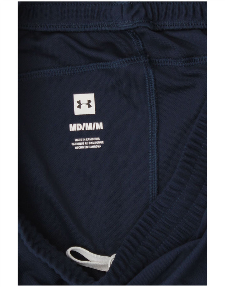Calça de treino masculina Under Armour médio azul marinho colorblock poliéster