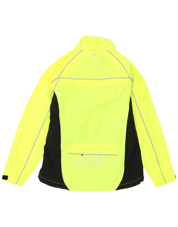 Jaqueta de chuva feminina Mountain Warehouse Reino Unido 12 bloco colorido amarelo médio