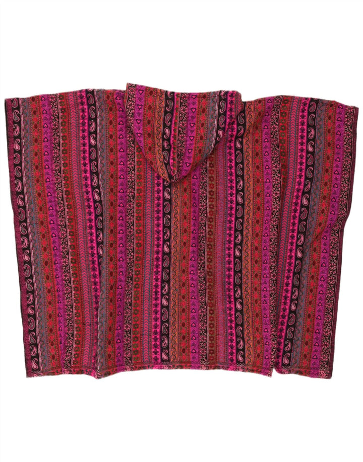 Suéter de cardigã com capuz de grandes dimensões para mulheres vintage tamanho único multicolorido