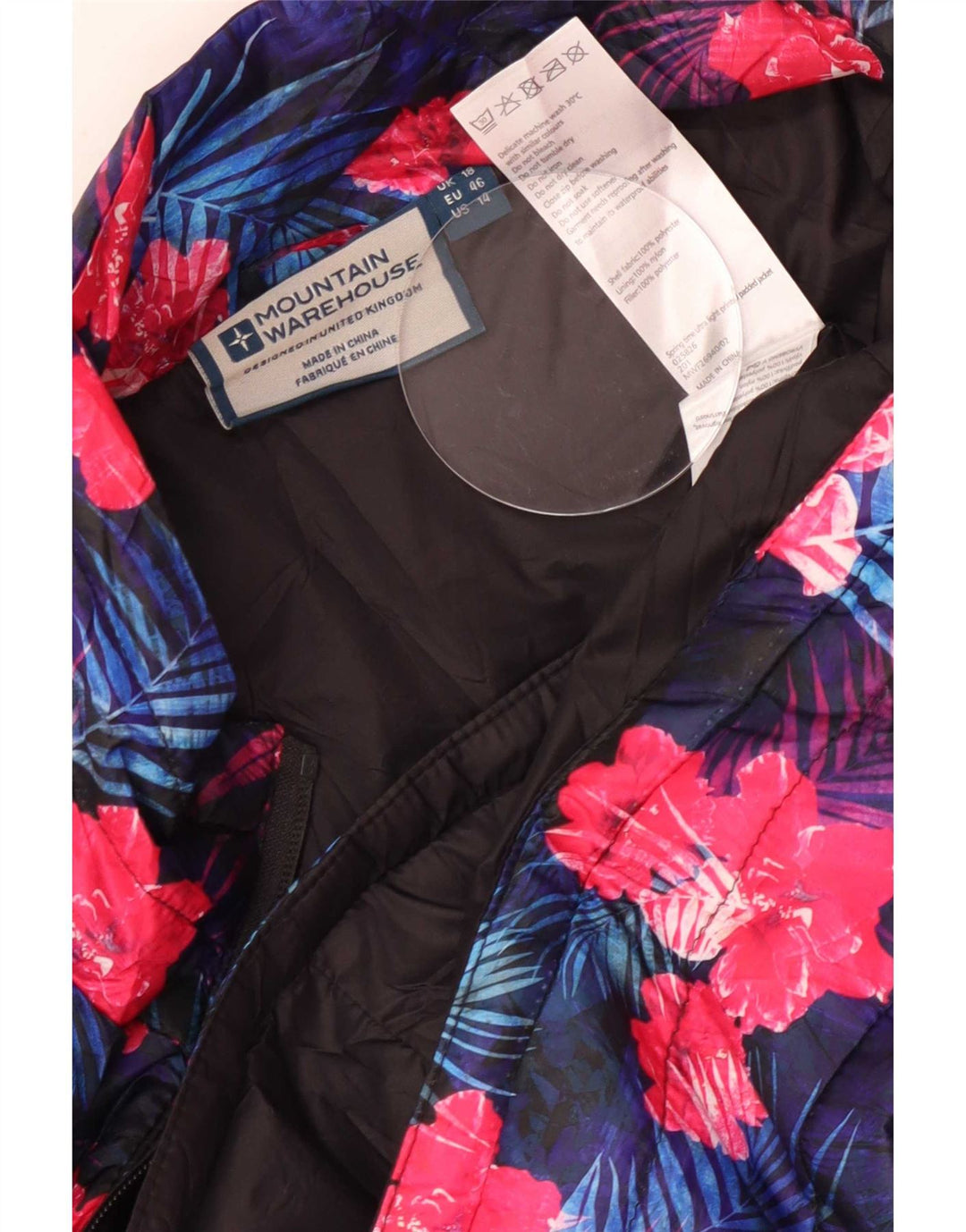 Jaqueta acolchoada feminina Mountain Warehouse UK 18 XL multicolorida floral