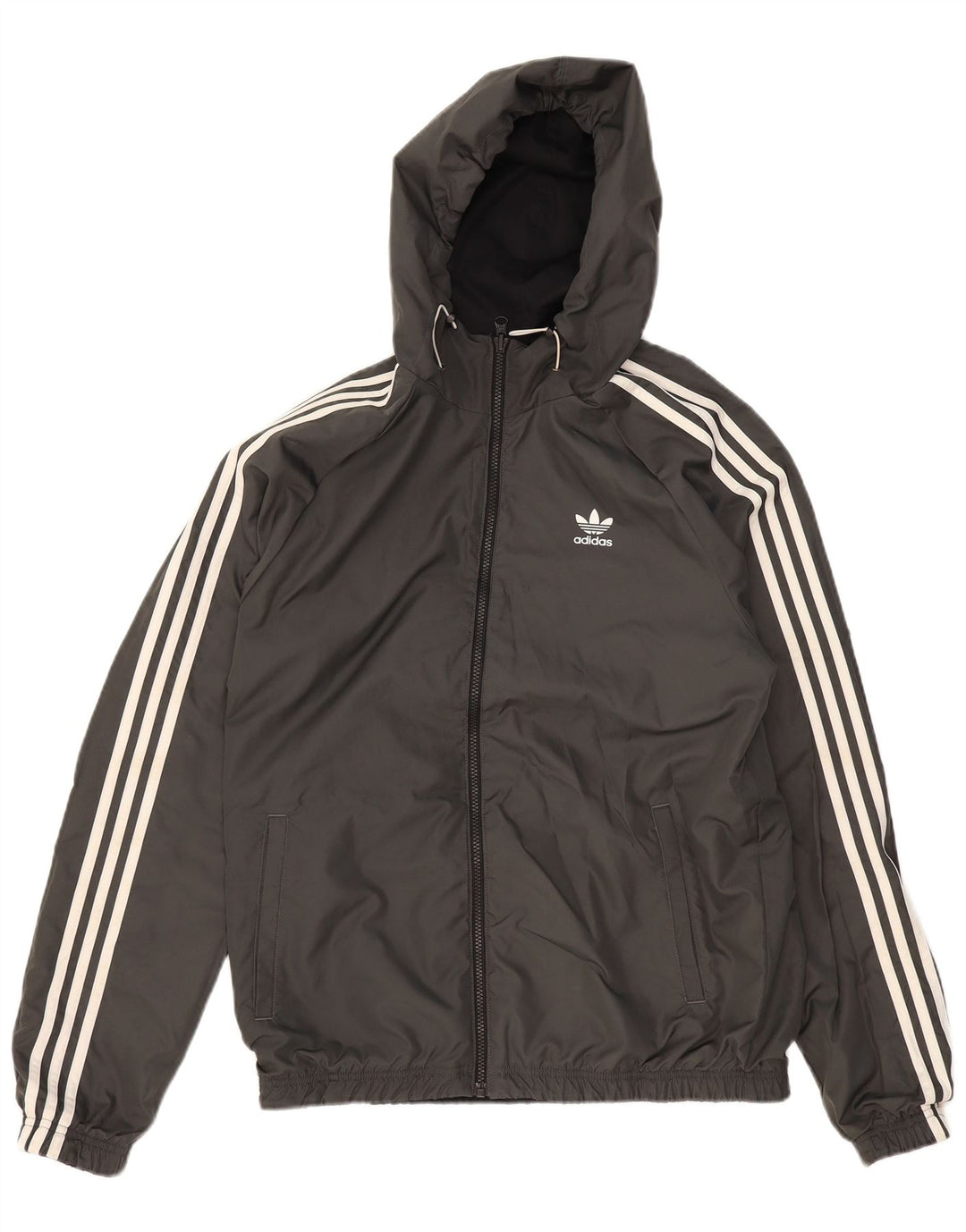 ADIDAS Mens Graphic Reversible Jacket UK 38 Médio Preto Colourblock