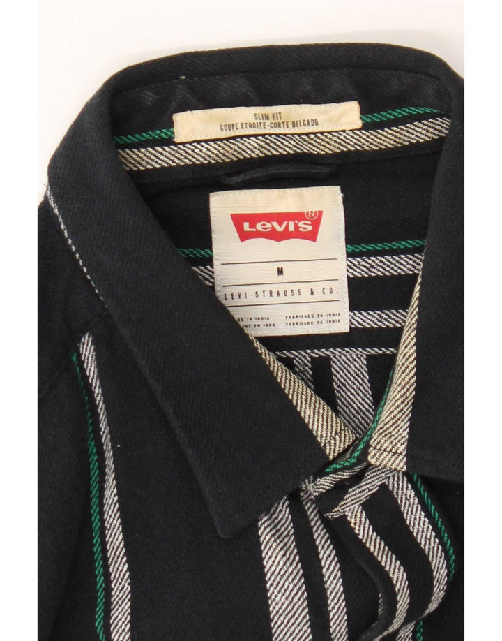 Camisa masculina de flanela Levi's Slim Fit média xadrez azul marinho