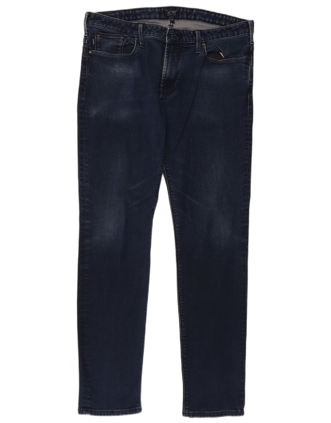 Armani Mens Slim Jeans W34 L31 Azul Marinho Algodão