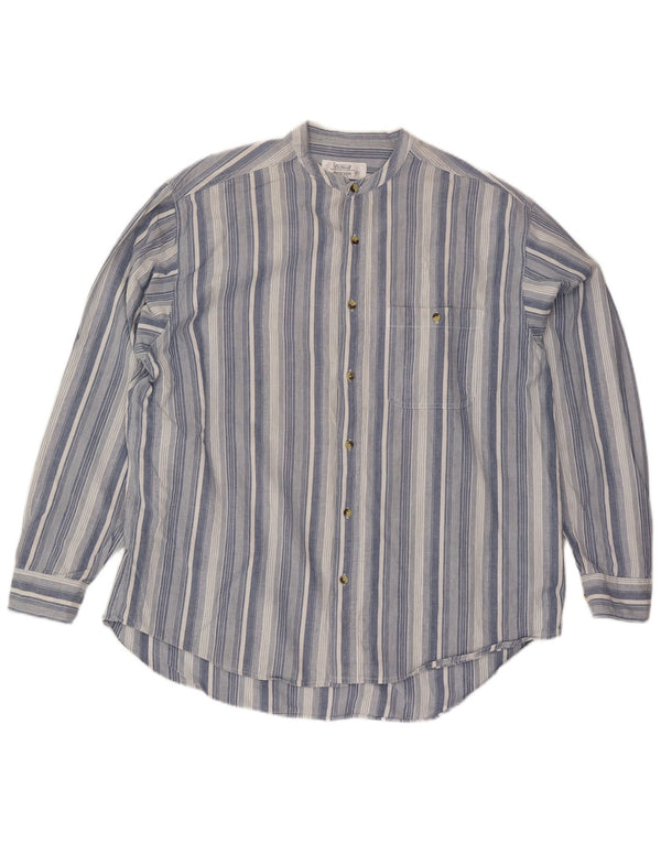 Camisa masculina St. Bernard XL algodão listrado azul