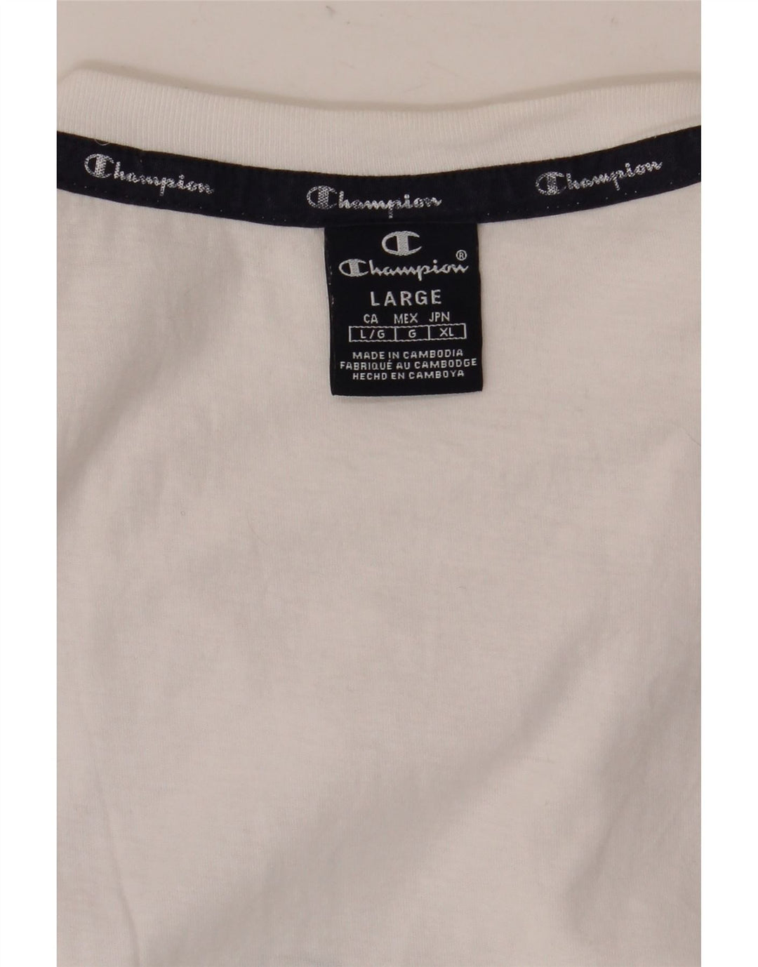 Camiseta masculina Champion grande bloco colorido branco