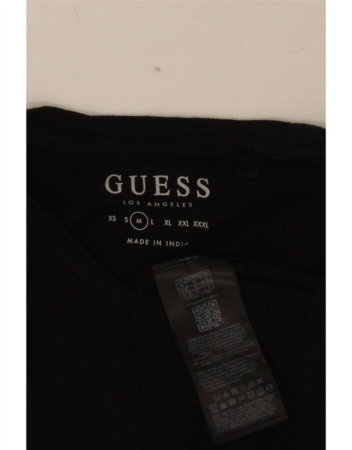 Camiseta masculina Guess de algodão preto médio