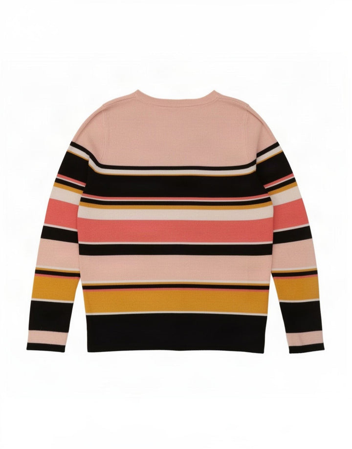 Suéter feminino Oasis com gola canoa e listrado médio multicolorido Reino Unido 12