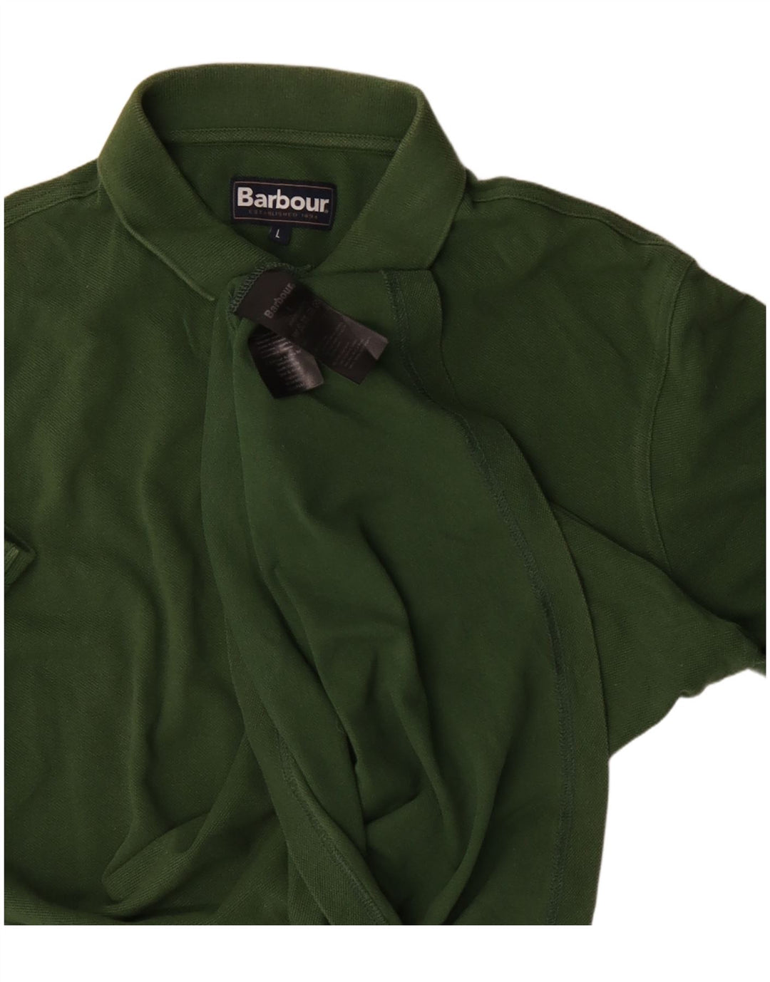 Camisa polo masculina Barbour grande algodão verde