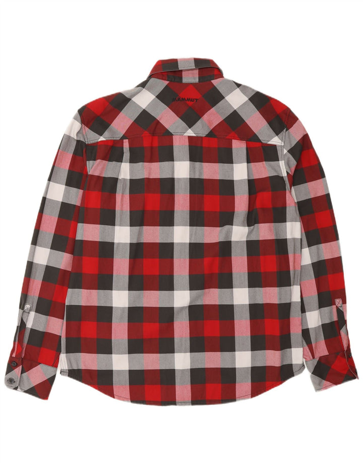 Camisa masculina de flanela Mammut XL poliéster xadrez vermelho