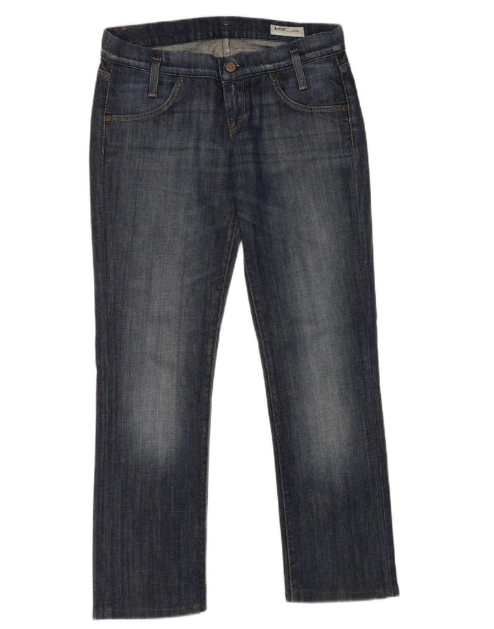 Lee Womens Lynn Straight Jeans W29 L29 Azul Algodão