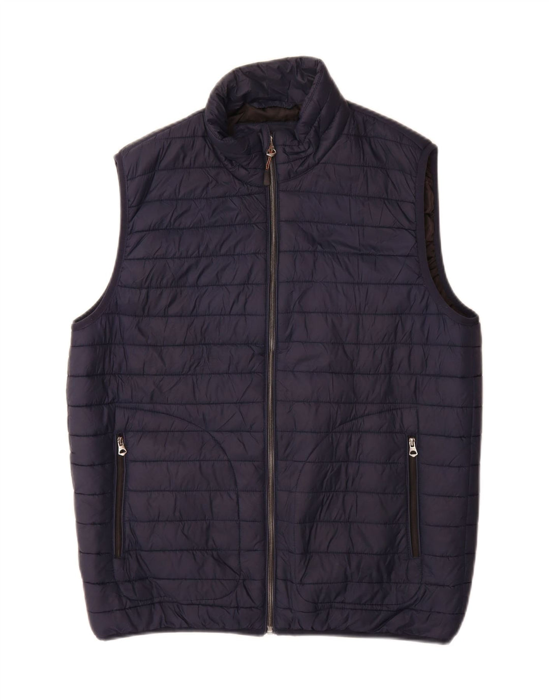 Colete acolchoado masculino Zara UK 38 nylon azul marinho médio
