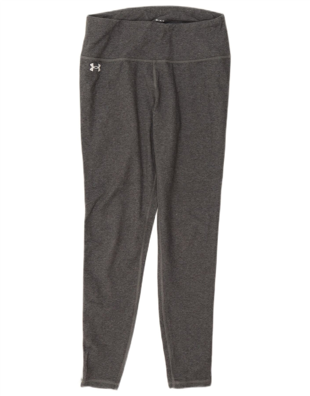 Under Armour Womens Crop Leggings Reino Unido 14 Algodão Colourblock Cinza Médio