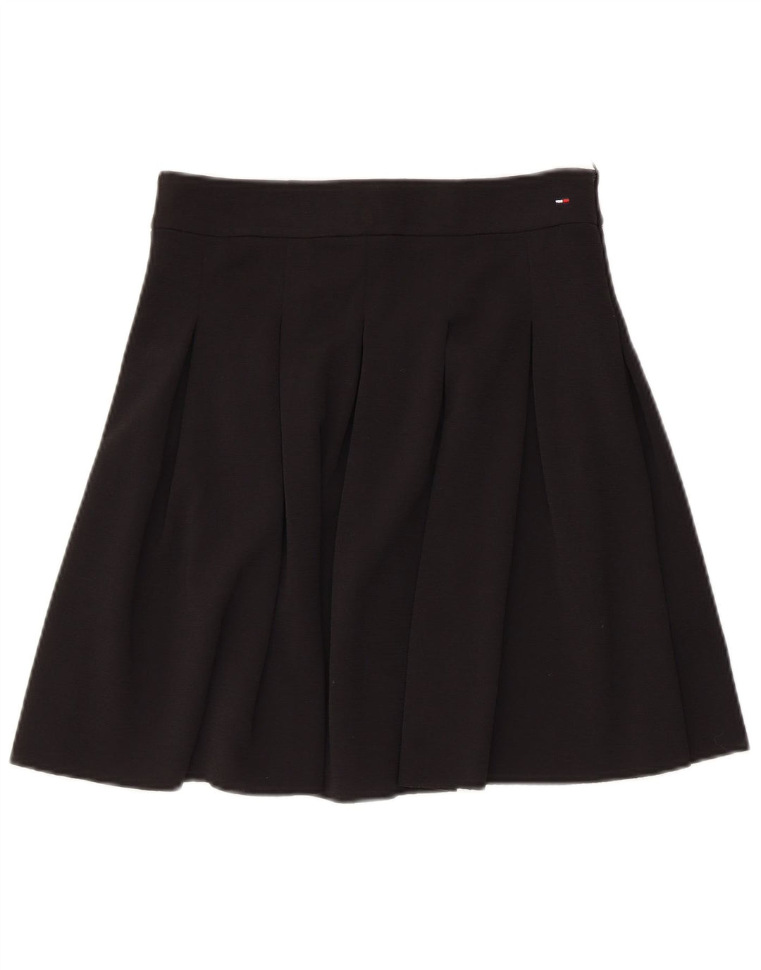 Tommy Hilfiger Mini saia plissada feminina média W28 poliéster preto