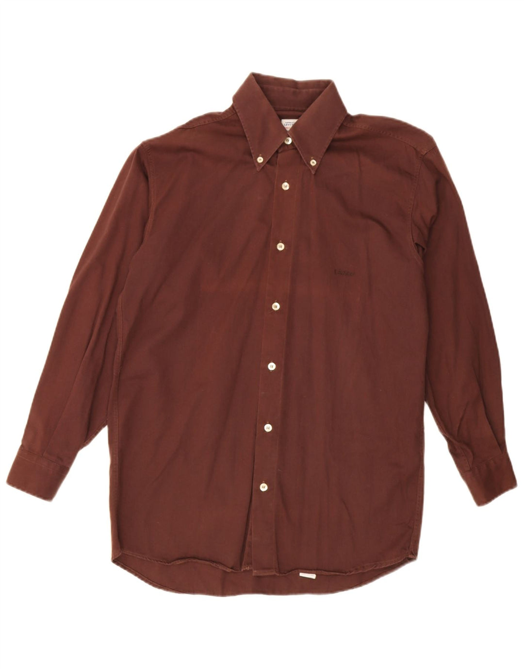 Camisa masculina Levi's pequena de algodão marrom