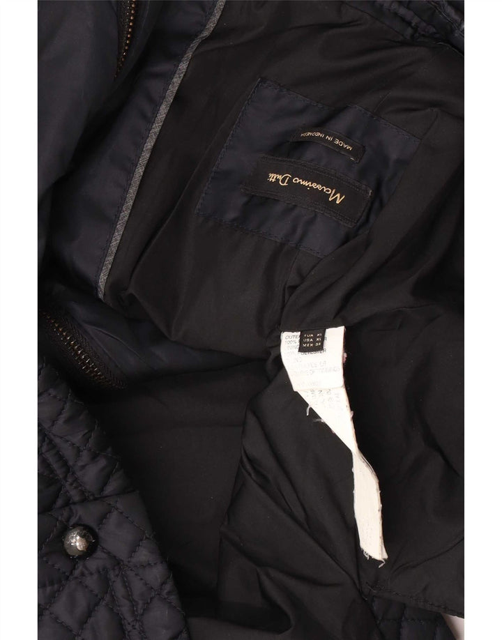 Colete acolchoado feminino Massimo Dutti UK 18 XL preto poliéster