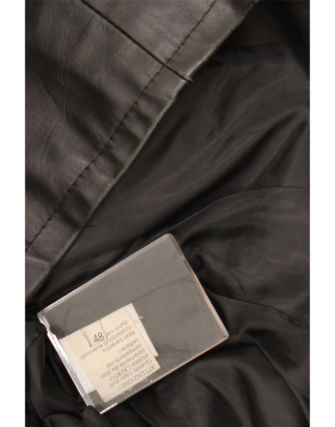 Jaqueta blazer de couro vintage feminina com 3 botões IT 48 XL couro preto