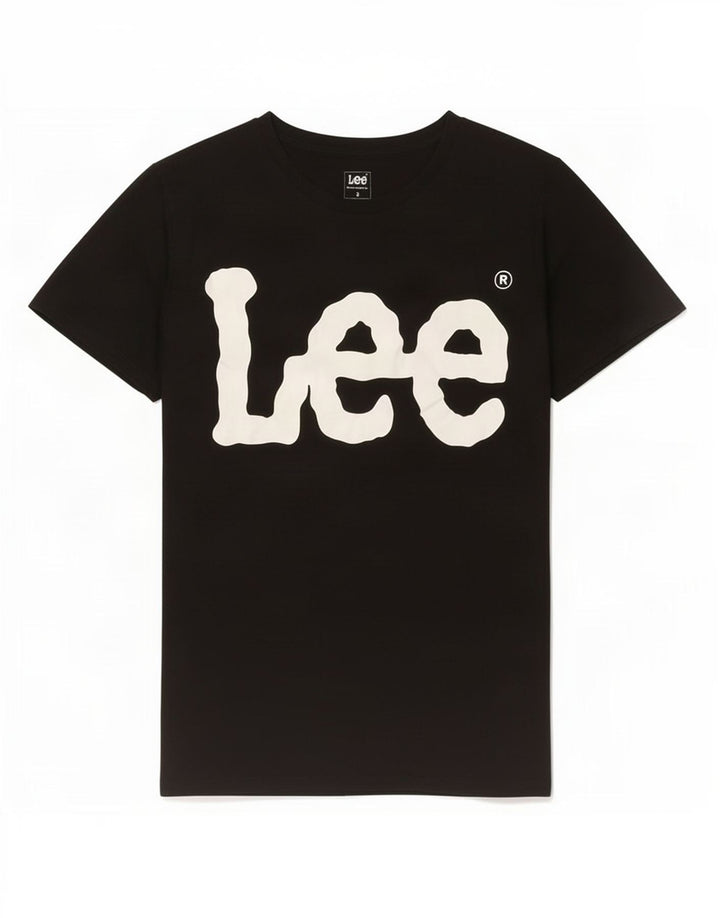 Camiseta masculina Lee com estampa gráfica pequena de algodão preto