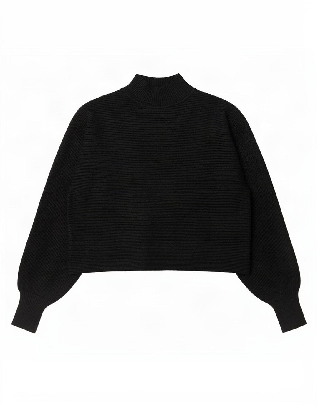 Suéter feminino Zara com gola tartaruga e gola alta Reino Unido 12 listrado preto médio
