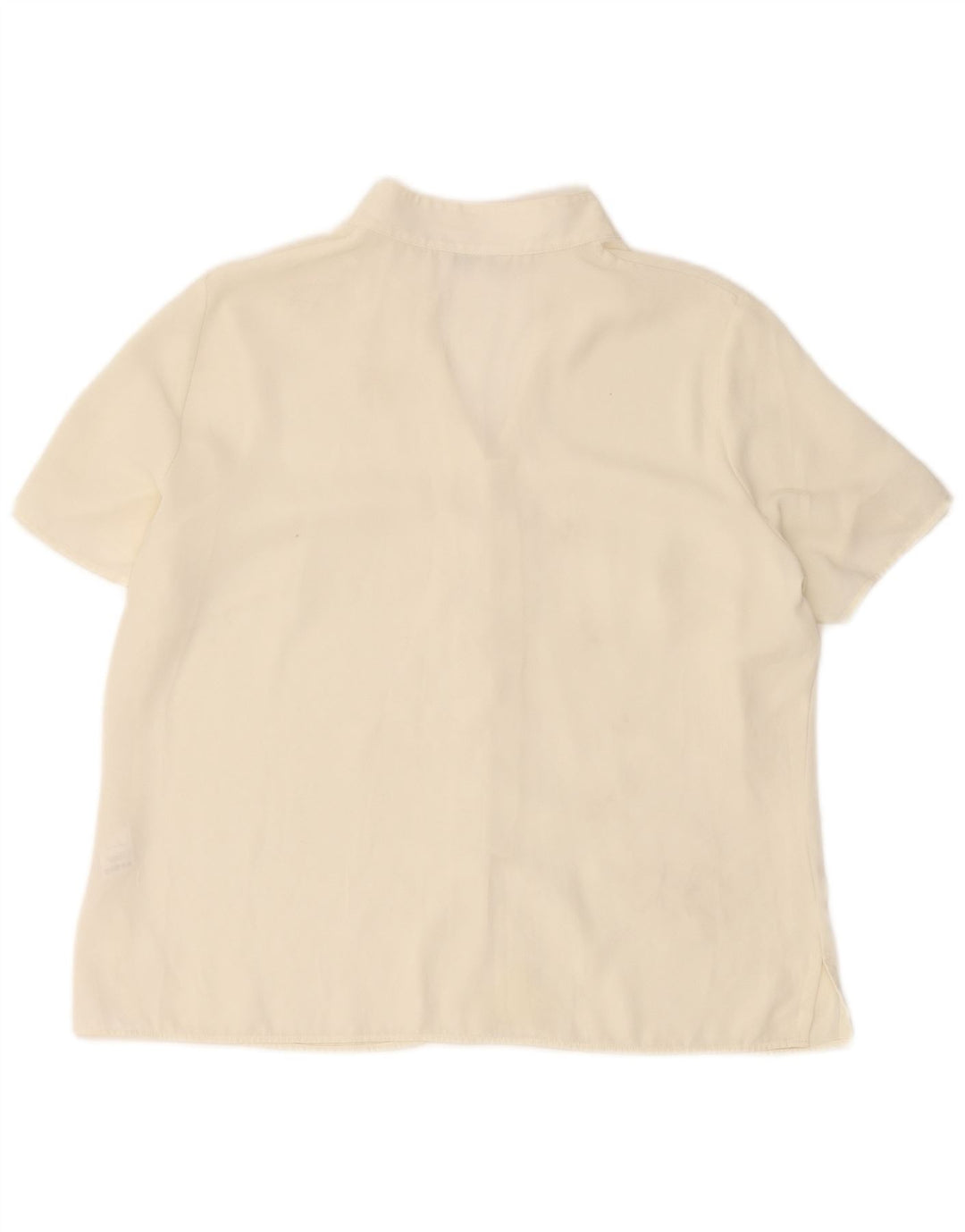 Blusa feminina Marks & Spencer UK 16 grande poliéster floral branco