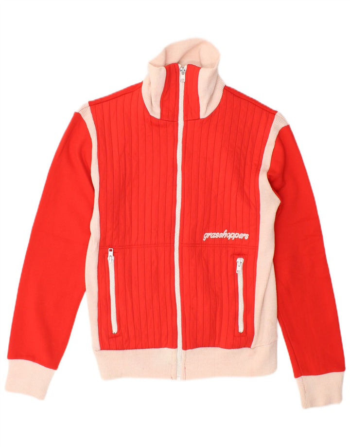 gafanhotos Womens Tracksuit Top Jacket IT 38 XS Vermelho Colourblock