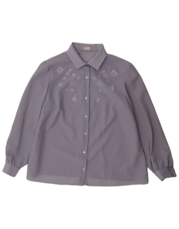 Blusa feminina Primavera Firenze IT 51 XL Azul Geométrica Polarskin