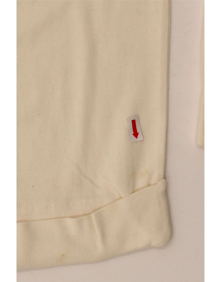 ORVIS Top feminino oversized manga 3/4 Reino Unido 14 algodão bege médio