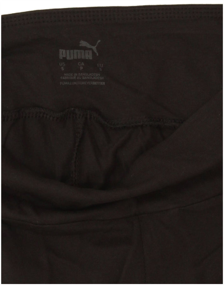 Leggings Puma Feminino UK 10 Pequeno Algodão Preto