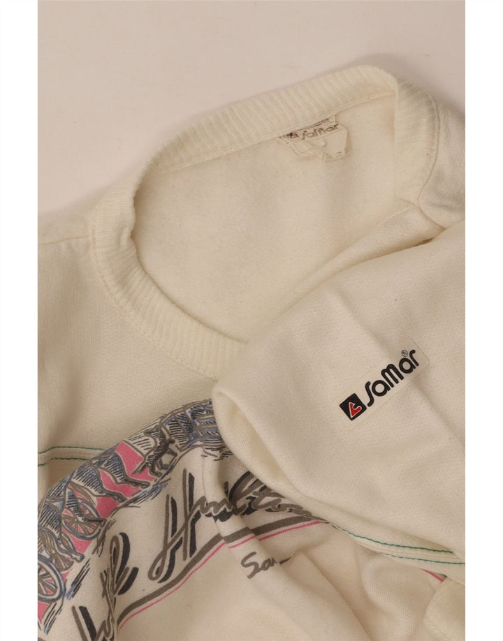 Suéter gráfico masculino SAMAR pequeno off white