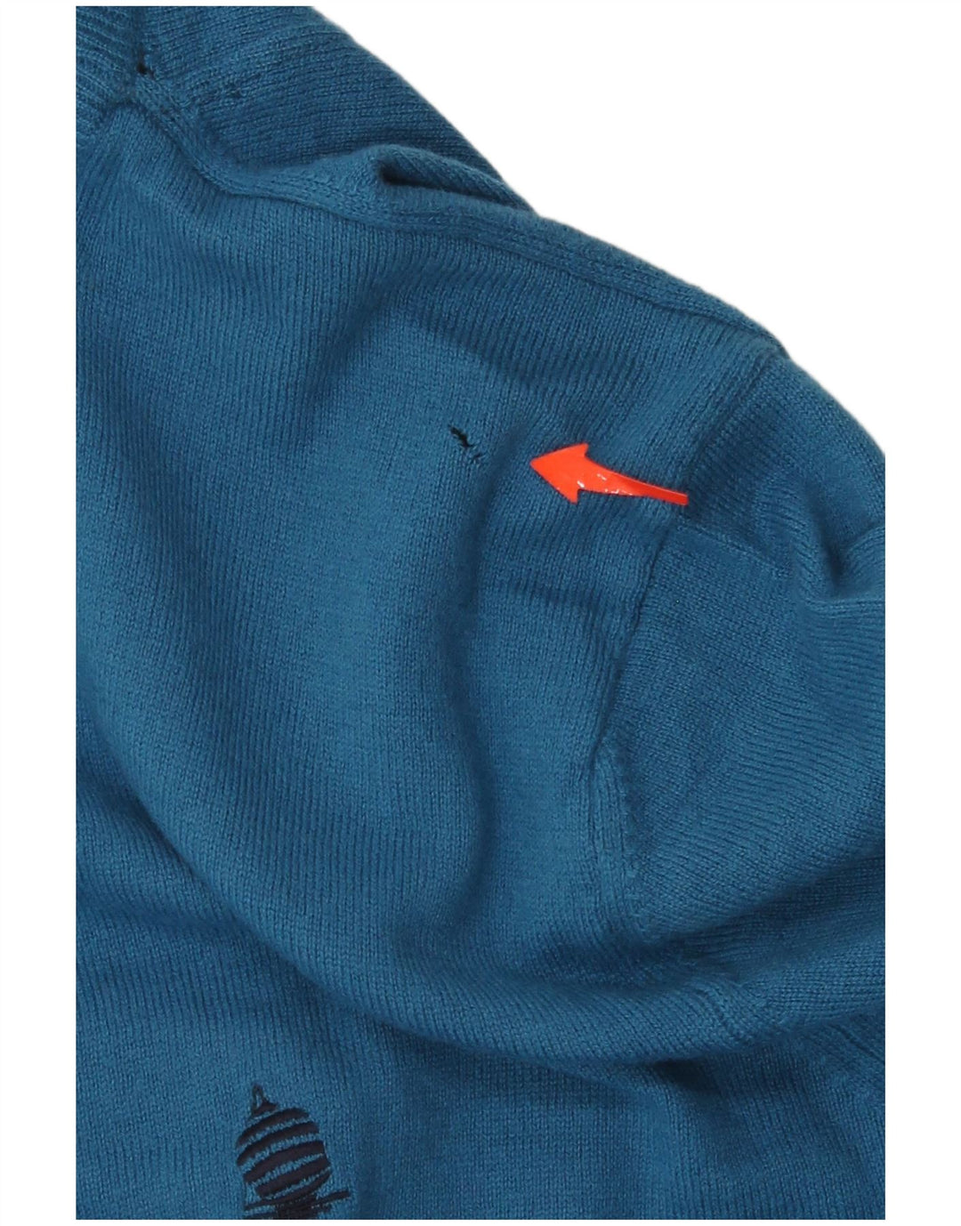 MARINA YACHTING Suéter cardigã masculino 2XL lã azul