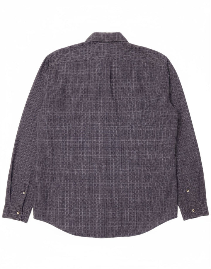 Camisa feminina LIU JO XL azul marinho xadrez algodão clássico