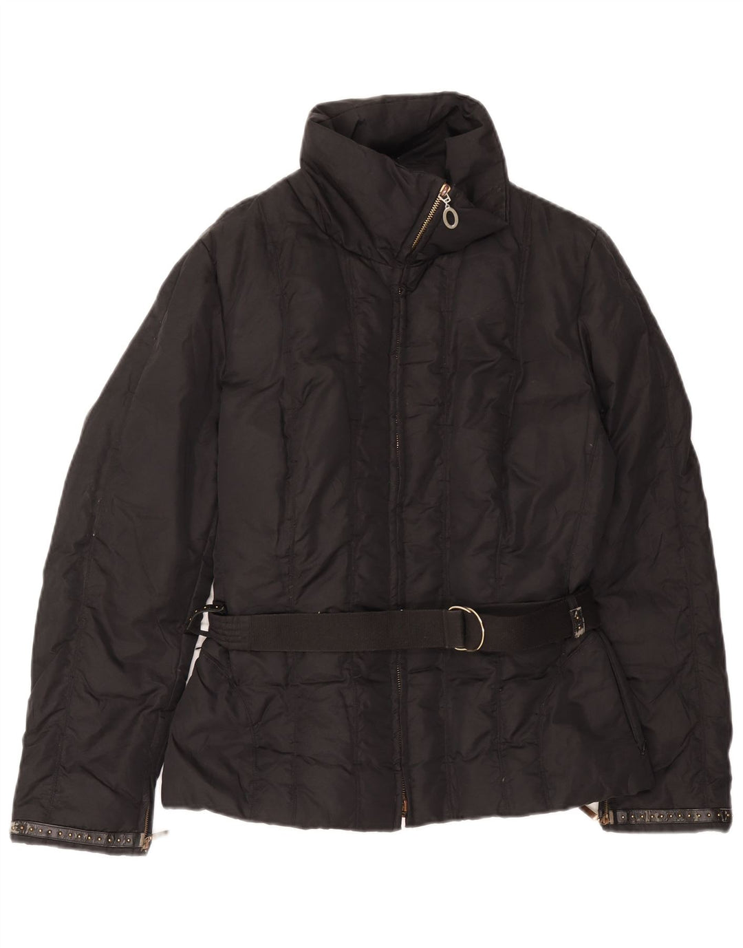 Jaqueta acolchoada feminina Trussardi IT 48 XL preta poliamida
