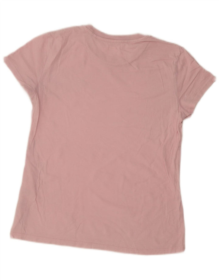 Camiseta feminina Levi's UK 10 pequena algodão rosa